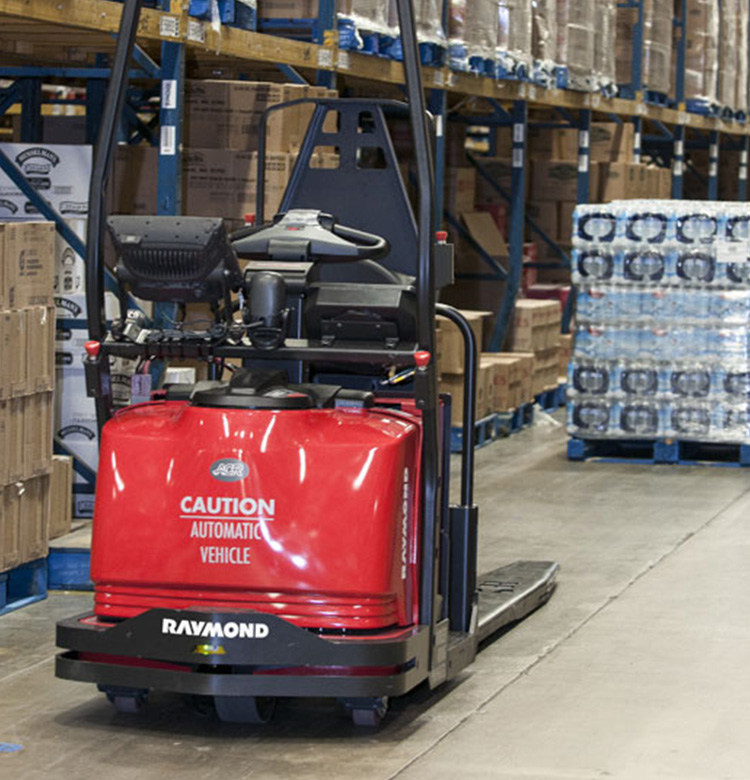 Raymond automated lift trucks, AGVs and 3000 series courier forklift trucks