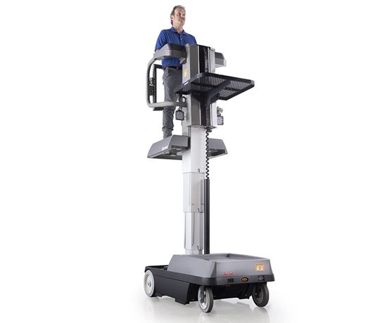 Sprint Aerial Lift, extended lift, man on lift