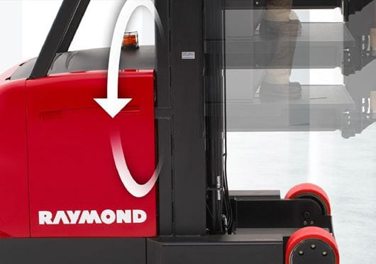 Raymond 9000 Series Swing Reach Truck Regenerative Lowering
